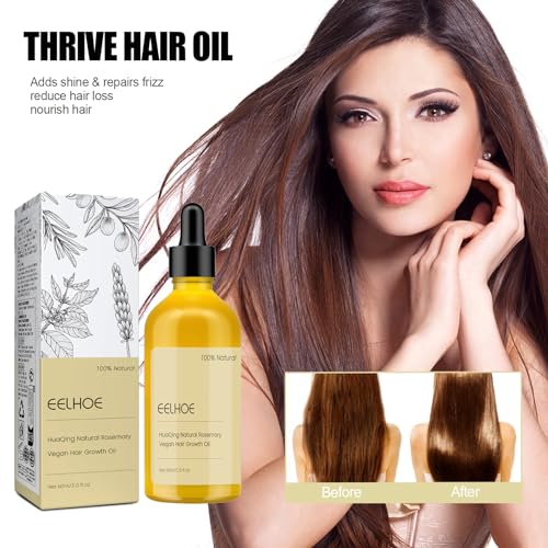 180 ML HuaQing Veganic Natural Hair Growth Oil, Eelhoe Hair Growth Organic Rosemary Hair Oil for Damaged Hair.(3 Pcs) - Image 7