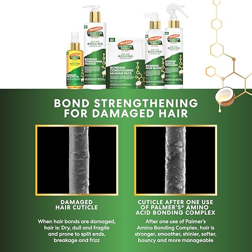 Palmer's Amino Bonding Complex Hair Treatment, Leave-In Conditioner Spray with Coconut Oil & Vitamin E, Heat Protectant, Anti Frizz, Strengthens & Protects Hair Growth, All Hair Types, 6.7 fl. oz - Image 7