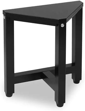TYYIHUA Shower Foot Stool for Shaving Legs 13.2", Bamboo Shower Stool for Inside Shower, Corner Shower Foot Rest for Small Spaces, Waterproof Small Shower Bench for Bathroom, Black - Image 9