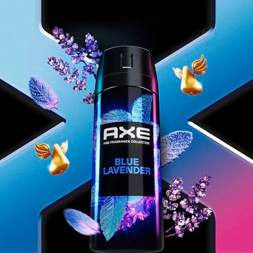 AXE Fine Fragrance Collection Premium Deodorant Body Spray for Men - Variety Pack - Blue Lavender, Aqua Bergamot, Golden Mango, & Black Vanilla - Pack of 4 72H Odor Protection, Aluminum Free, 4 oz - Image 8