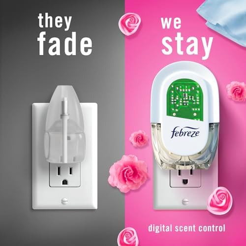 Febreze Odor-Fighting Fade Defy PLUG Air Freshener,Downy April Fresh, Mediterranean Lavender, .87 fl. oz. Oil Refills, 4 Refills (2 of Each) - Image 7