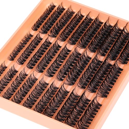 JIMIRE 300Pcs Lash Extension Kit 60D+80D+100D Thick Mink Eyelash Extension Kit with Lash Bond and Seal and Tweezers Fluffy D Curl 10-18MM Lash Clusters Kit DIY Individual Lashes Beginners Friendly - Image 8