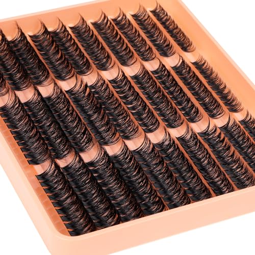 JIMIRE 300Pcs Lash Extension Kit 60D+80D+100D Thick Mink Eyelash Extension Kit with Lash Bond and Seal and Tweezers Fluffy D Curl 10-18MM Lash Clusters Kit DIY Individual Lashes Beginners Friendly - Image 9