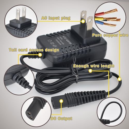 Replacment for BaByliss PRO Shaver FXFS2 Charger, 4.5V Power Adapter Compatible with BaBylissPRO Barberology Cordless Metal Double Foil Shaver FXFS2 Charging Cord - Image 4