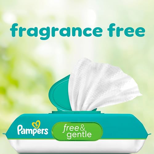 Pampers Baby Wipes, Free & Gentle, Hypoallergenic and Unscented Wipe, 100% Plant Based, Plastic-Free for Babies, 624 Total (8 Flip-Top Packs) - Image 13