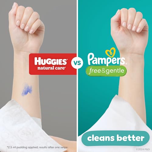 Pampers Baby Wipes, Free & Gentle, Hypoallergenic and Unscented Wipe, 100% Plant Based, Plastic-Free for Babies, 624 Total (8 Flip-Top Packs) - Image 4