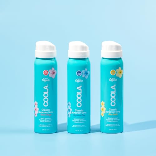 COOLA Organic Sunscreen SPF 50 & 30 Sunblock Spray Kit, Dermatologist Tested Skin Care for Daily Protection, Vegan and Gluten Free,Travel Size, 2 Fl Oz, 3 Pack - Image 2