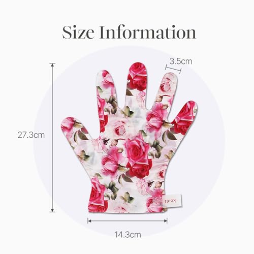 PETITFEE Rose Petal Satin Hand Mask (5pairs) - Intensive Nourishing, Moisturizing Gloves, Rose Scented Hand Repair Masks with Peptide, Collagen, Shea Butter for Silky Smooth Hand, Hand Treatment - Image 6