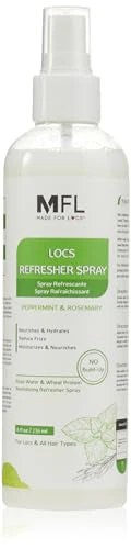 Made For Locs Vegan Rose Water Refresher Spray | Locs Moisturizer | Locs Deodorizer | Amazing Scents (Peppermint, 8 oz)