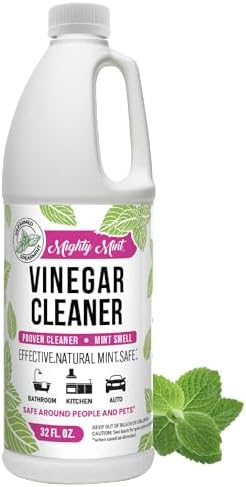 Mighty Mint Vinegar Cleaner, Non-Toxic, All-Purpose Cleaning for Household Surfaces, Natural Mint Scent, 32oz