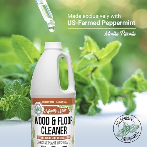 Mighty Mint Wood & Floor Cleaner Concentrate, Non-Toxic, Cleaning Soap for Hardwood and Floors, Natural Mint Scent, 32oz - Image 4