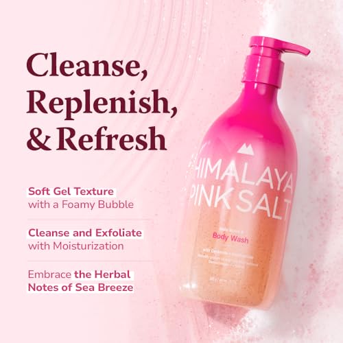 Daily Scrub & Body Wash - Exfoliating Body Scrub, Dead Sea Salt & Himalayan Pink Salt, Natural Moisturizing Body Wash, Retinol & Hyaluronic Acid Shower Gel, Korean Skincare 21.1oz - Image 4