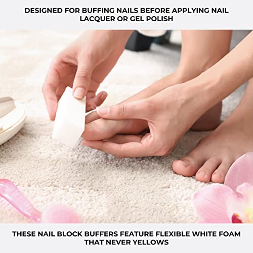 ForPro Super White Buffing Block, 120 Grit, Four-Sided Manicure and Pedicure Nail Buffer, 3.75” L x 1” W x 1” H, 20-Count (Pack of 2) - Image 7