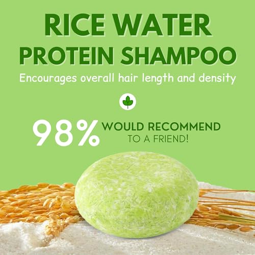 Muun Ginger Rosemary & Rice Water Shampoo Bar Pack 3 - Hair Growth, Thickening, Strengthening, Anti Hair Loss, Volumize & pH Balanced - Sulfate & Silicone Free For All Hair Type - Image 3