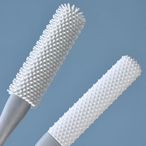OWIIZI Toe Cleaning Brush 15.7" Foot Scrubber in Shower with Long Handle Silicone Foot Brush Soft Skin Exfoliation Lotion Applicator for Foot Seniors,Elderly, Men and Women 2Pack - Image 5