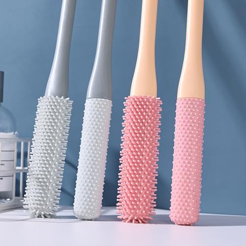 OWIIZI Toe Cleaning Brush 15.7" Foot Scrubber in Shower with Long Handle Silicone Foot Brush Soft Skin Exfoliation Lotion Applicator for Foot Seniors,Elderly, Men and Women 2Pack - Image 6