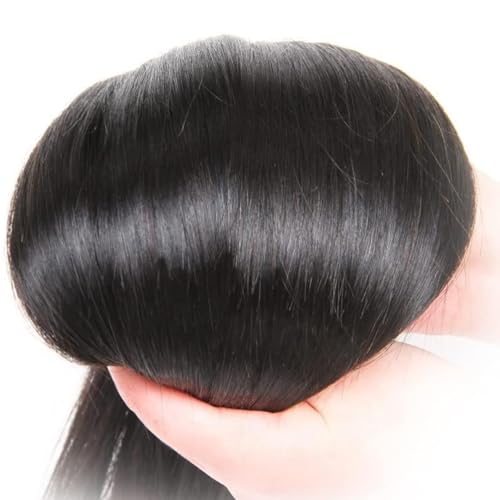 Feibin Straight Human Hair Bundles 12 12 12 Inch Trippy Hair Bundles Human Hair 100% Brazilian Unprocessed Raw Hair Bundles Weft Weave Bundles Human Hair Extensions For Black Women Natural Color - Image 4