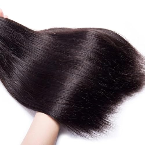 Feibin Straight Human Hair Bundles 12 12 12 Inch Trippy Hair Bundles Human Hair 100% Brazilian Unprocessed Raw Hair Bundles Weft Weave Bundles Human Hair Extensions For Black Women Natural Color - Image 5
