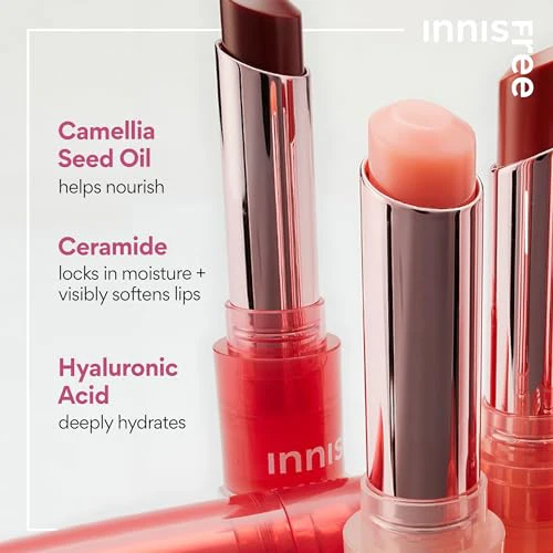 innisfree Dewy Tint Lip Balm with Hydrating Hyaluronic Acid and Ceramides, Tinted Korean Lip Balm - Image 2