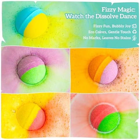 10 Bath Bombs Gift Set, Handmade with Natural Ingredients, 5 Aromatic Scents, Relaxing Bath Bombs for Women Men and Kids, Spa Gifts for Valentine's Day, Mothers Day, Best Birthday Gifts for Relaxation - Image 5