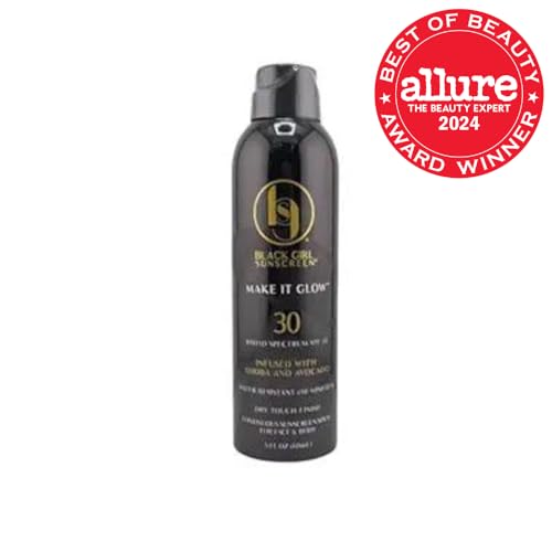 Make it Glow Face & Body Moisturizing Sunscreen Spray SPF 30, No White-Residue for Melanin Rich Skin (SPF-30-5oz-Spray) - Image 2