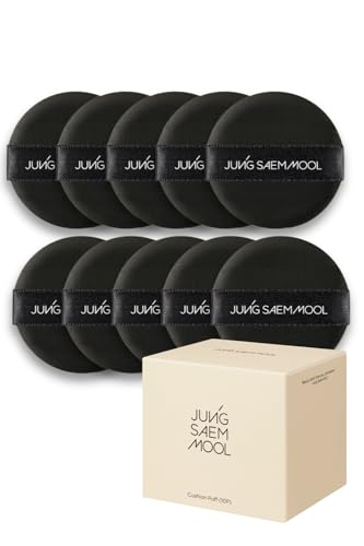 [JUNGSAEMMOOL OFFICIAL] Cushion Puff Set (10p) Black
