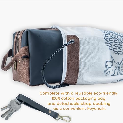 Leather Toiletry Bag Handmade With Premium Full Grain Real Leather - Water-Resistant - Stylish Travel Organizer Dopp Kit for Men and Women, travel size toiletries - Image 6