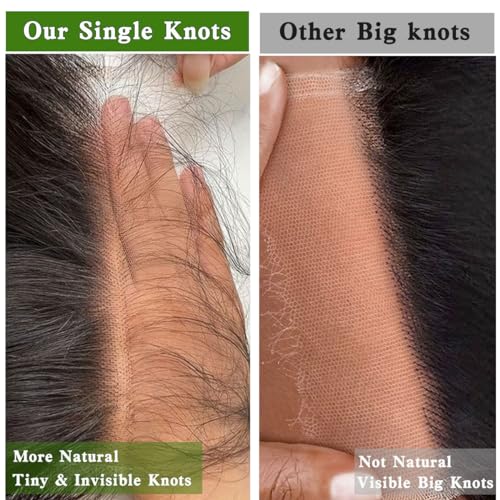 5x5 SKINLIKE Real HD Lace Closure Straight Human Hair 0.095mm Ultra-thin hd lace Closure with Tiny knots Brazilian Virgin Human Hair Free Part Closure pre plucked with Natural Hairline, 16inch - Image 6