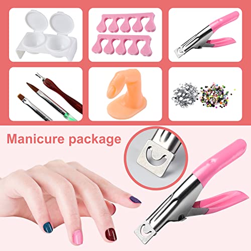Acrylic Nail Kit for Beginners with Everything, with Professional Gel Nail Polish Kit with UV Light Nail Kit Set Acrylic Powder Kit Nail Art Tips Nail Art Decoration, DIY Nail Art Tool Nail Supplies - Image 6