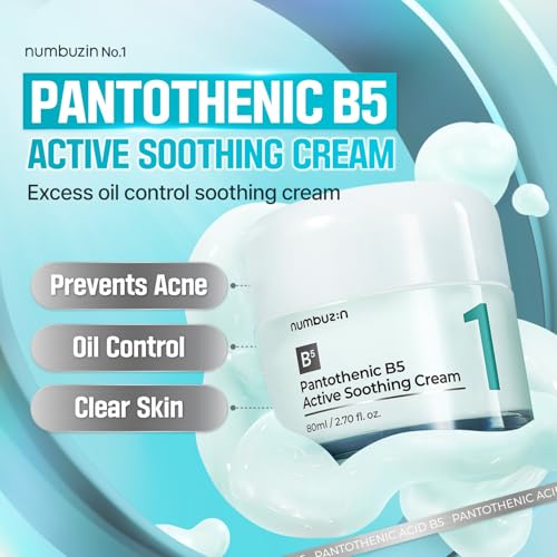 numbuzin No.1 Cream | Pantothenic B5 Active Soothing Cream | Lightweight Hydrating Moisturizer, Pantothenic Acid, Niacinamide | Excess Oil Control, Soothes Acne | Non-Comedogenic | 2.70 fl. oz. - Image 2