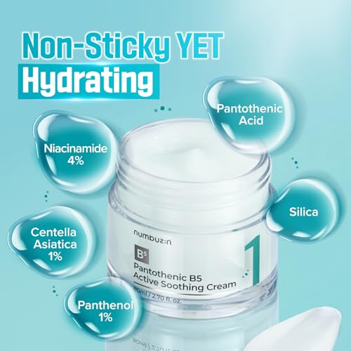 numbuzin No.1 Cream | Pantothenic B5 Active Soothing Cream | Lightweight Hydrating Moisturizer, Pantothenic Acid, Niacinamide | Excess Oil Control, Soothes Acne | Non-Comedogenic | 2.70 fl. oz. - Image 5