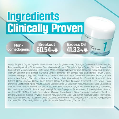 numbuzin No.1 Cream | Pantothenic B5 Active Soothing Cream | Lightweight Hydrating Moisturizer, Pantothenic Acid, Niacinamide | Excess Oil Control, Soothes Acne | Non-Comedogenic | 2.70 fl. oz. - Image 6