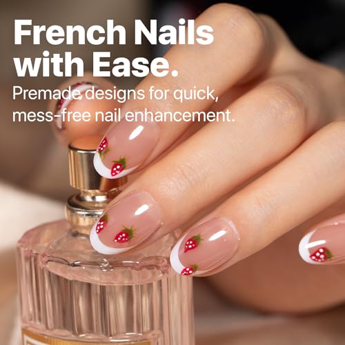SXC Cosmetics French Tip Press On Nails Brown Extra Short Almond 160 Pieces in 16 Sizes Ultra Fit with Pre-applied Tip Primer and Base Coat, No Need to File Fake Nails for Nail Art DIY X-Pro Tips - Image 2
