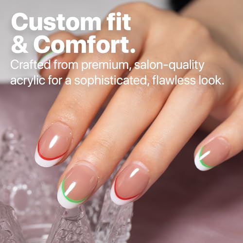 SXC Cosmetics French Tip Press On Nails Brown Extra Short Almond 160 Pieces in 16 Sizes Ultra Fit with Pre-applied Tip Primer and Base Coat, No Need to File Fake Nails for Nail Art DIY X-Pro Tips - Image 8