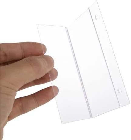 Acrux7 100 PCS Plastic Wire Shelf Label Holders 4" x 2.2" Basket Label Clips with Double Snap Lock Closure, Clear Wire Rack Label Holder Price Tag Holder for Market, Retail Shop, Pantry - Image 9
