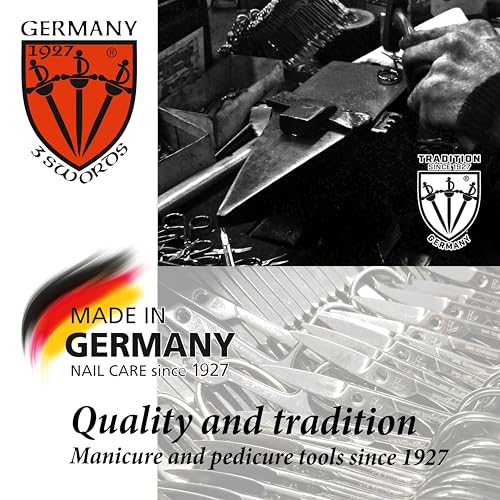 3 Swords Germany - Brand Quality 4 Piece Manicure Pedicure Grooming kit Set Tweezers File Clipper Fashion Leather case in Gift Box, Made by 3 Swords - Image 6
