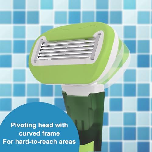 Mini Razors for Women Travel, Extra Smooth On The Go Razor, Portable 5-Blade Womens Razors for Shaving, Travel Essentials for Women, 1 Mini Razor, 3 Refills and 1 Travel Case, Avocado Green - Image 7