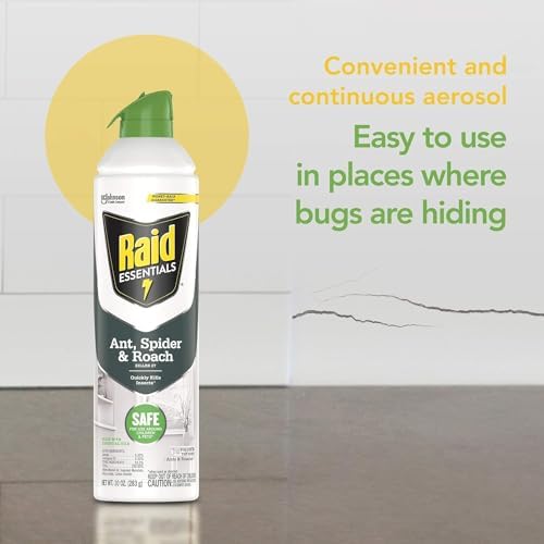 Raid Essentials Ant Spider, and Roach Killer Aerosol Spray, Child & Pet Safe, Kills Insects Quickly, 10 Ounce, 6 Pack (6), 331877 - Image 6