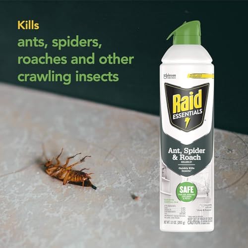 Raid Essentials Ant Spider, and Roach Killer Aerosol Spray, Child & Pet Safe, Kills Insects Quickly, 10 Ounce, 6 Pack (6), 331877 - Image 7