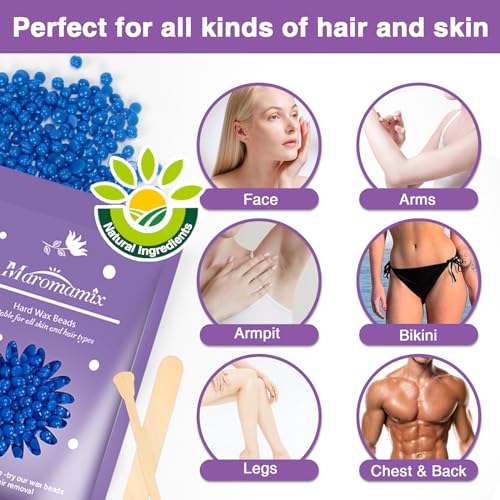 Waxing Kit -Digital Wax Warmer Machine for Hair Removal with 4 Packs of Hard Wax Beads & Silicone Wax Pot for Full Body, Legs, Face, Eyebrows, Bikini, Brazilian at Home Waxing Kit for Women Men - Image 3