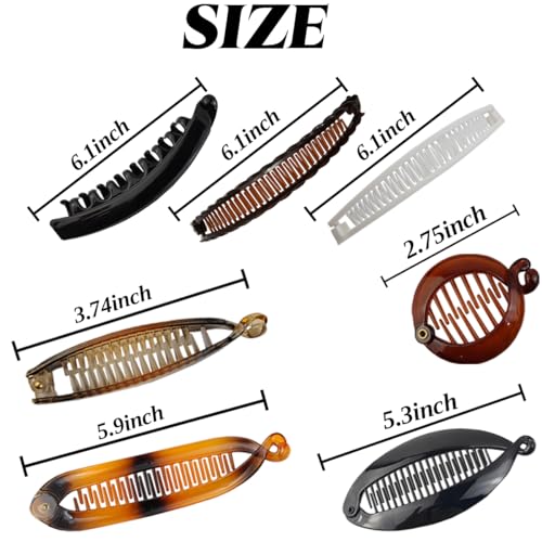 20PCS Banana Hair Clips Classic Hair Comb Banana Clips Ponytail Hair Holder for Women Girls, 7 Styles - Image 2