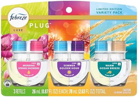 Febreze Plug In Air Freshener, Odor-Fighting Scented Oil Refill, Spring Fruit Mix, 3 Refill - Image 10