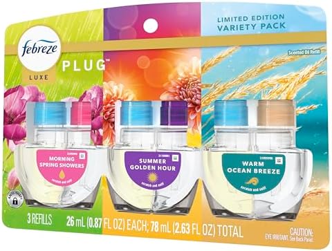 Febreze Plug In Air Freshener, Odor-Fighting Scented Oil Refill, Spring Fruit Mix, 3 Refill - Image 11