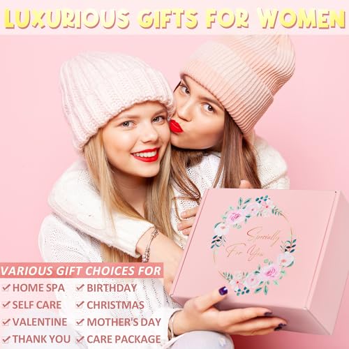 Birthday Gifts for Women Friendship, Rose Relaxing Spa Gifts Basket for Women Self Care Gifts Thank You Gifts Bath Set Valentines Day Gifts for Her Mom Sister Friends Wife Daughter Teacher Girlfriend - Image 2