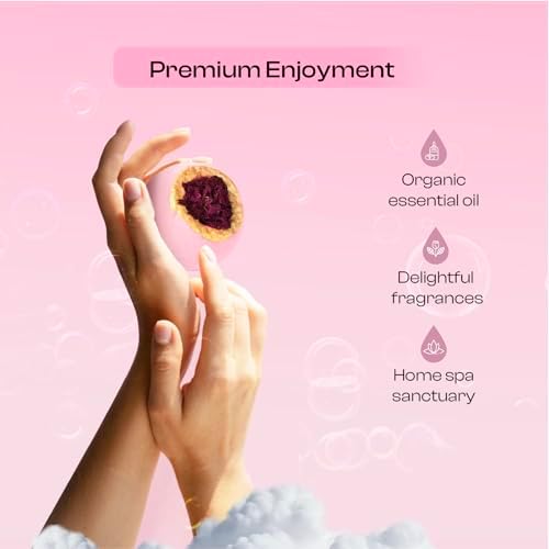 Bath Bombs Gift Sets- 6 Fizzies Luxury Large Size with Real Flowers and Natural Organic Essential Oil for Bubble SPA Bath, Self Care Gifts for Women, Mon, Daughter, Girlfriend,Pack of 6 (Rose) - Image 2