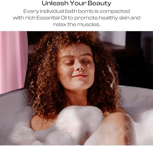 Bath Bombs Gift Sets- 6 Fizzies Luxury Large Size with Real Flowers and Natural Organic Essential Oil for Bubble SPA Bath, Self Care Gifts for Women, Mon, Daughter, Girlfriend,Pack of 6 (Rose) - Image 5