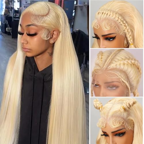 360 Lace Front Wigs Human Hair 613 long Lace Front Wig Human Hair straight Full Lace Human Hair Wigs 200 Density HD Lace Front Wigs 30 Inch - Image 2