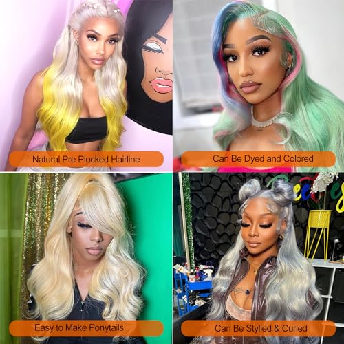 360 Lace Front Wigs Human Hair 613 long Lace Front Wig Human Hair straight Full Lace Human Hair Wigs 200 Density HD Lace Front Wigs 30 Inch - Image 7