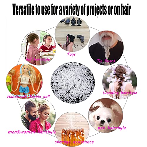 Small Hair Rubber Bands with 5 Hair Styling Tools 500 Pcs Colored Hair Elastic Baby Hair Ties Mini Hair Bands with Hair Elastic Cutter Hair Accessories Xmas Stuff for Girls Toddlers Kids - Image 6