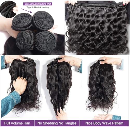 Human Hair Body Wave 3 Bundles 18 20 22 12A Grade 100% Unprocessed Brazilian Virgin Human Hair Body Weave Bundles Double Weft Human Hair Extensions Natural Color for Black Women - Image 5